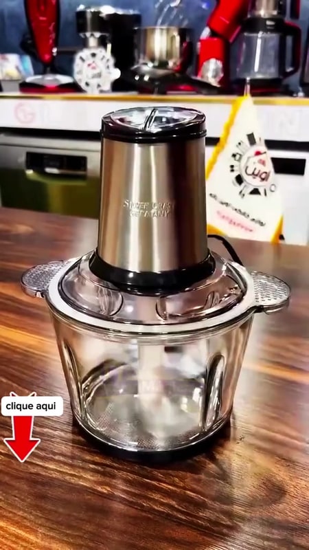 Triturador e Processador Manual de Alho e Alimentos Inox
