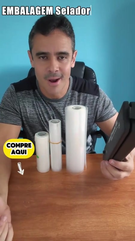 Seladora de Embalagens Portátil a Vácuo para Alimentos